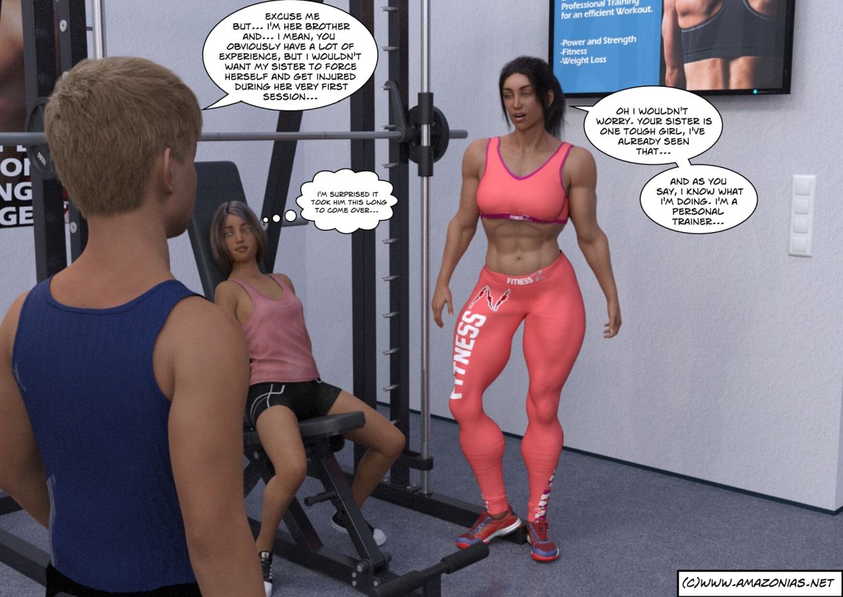 female bodybuilder in the gym