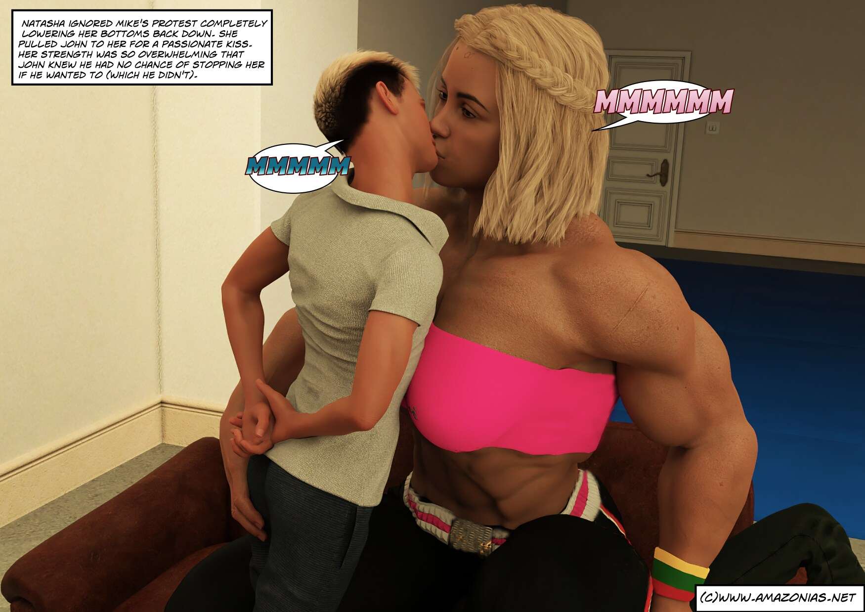 giantess kissing man