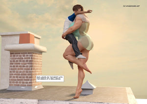 huge musclegirl carrying man