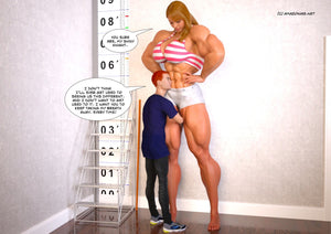 incredibly tall musclegirl