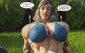 huge female bodybuilder with big boobs