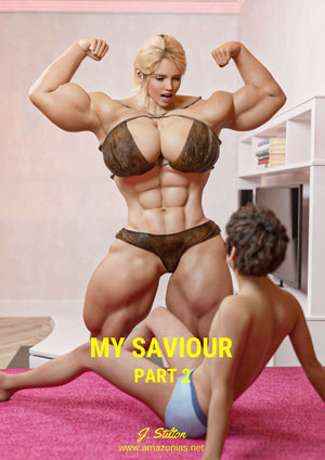 female bodybuilder flexing double biceps