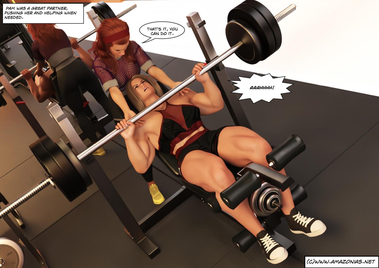girl lifting weights in gym