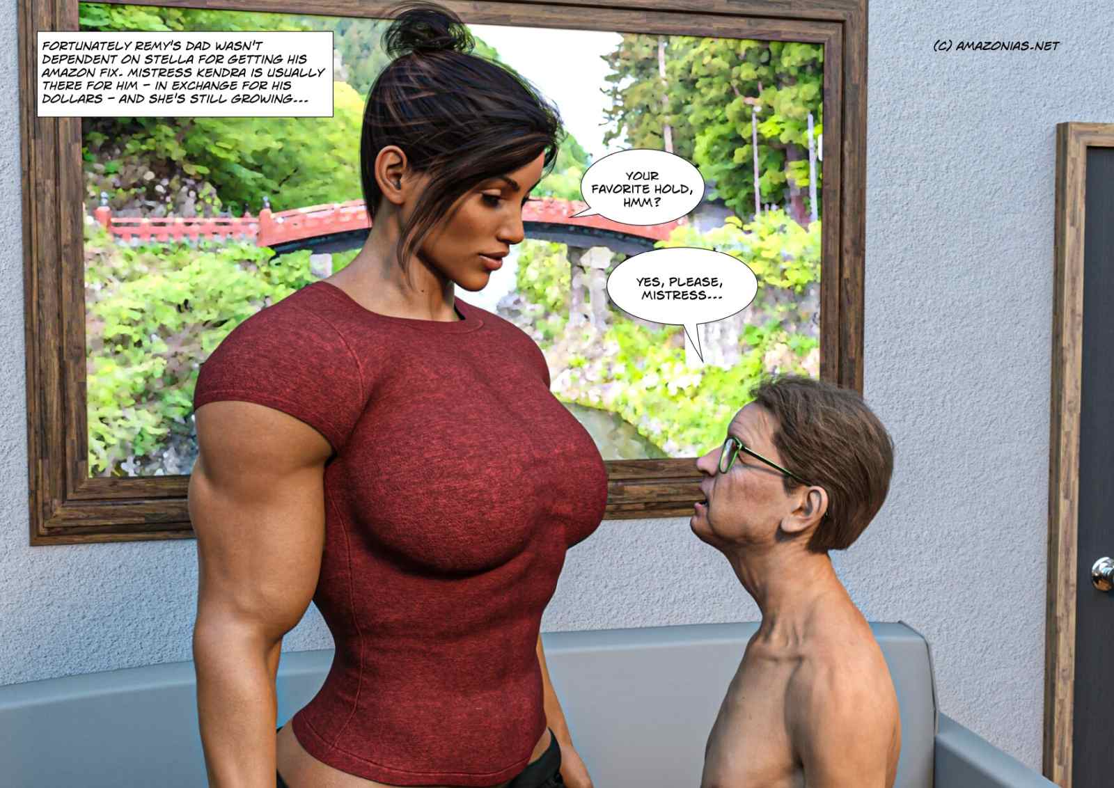 huge sexy woman and short man