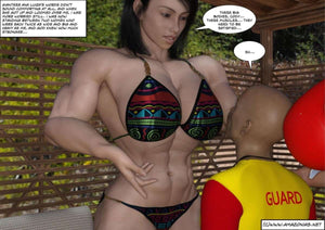 Their Tiny Toy - female bodybuilder 