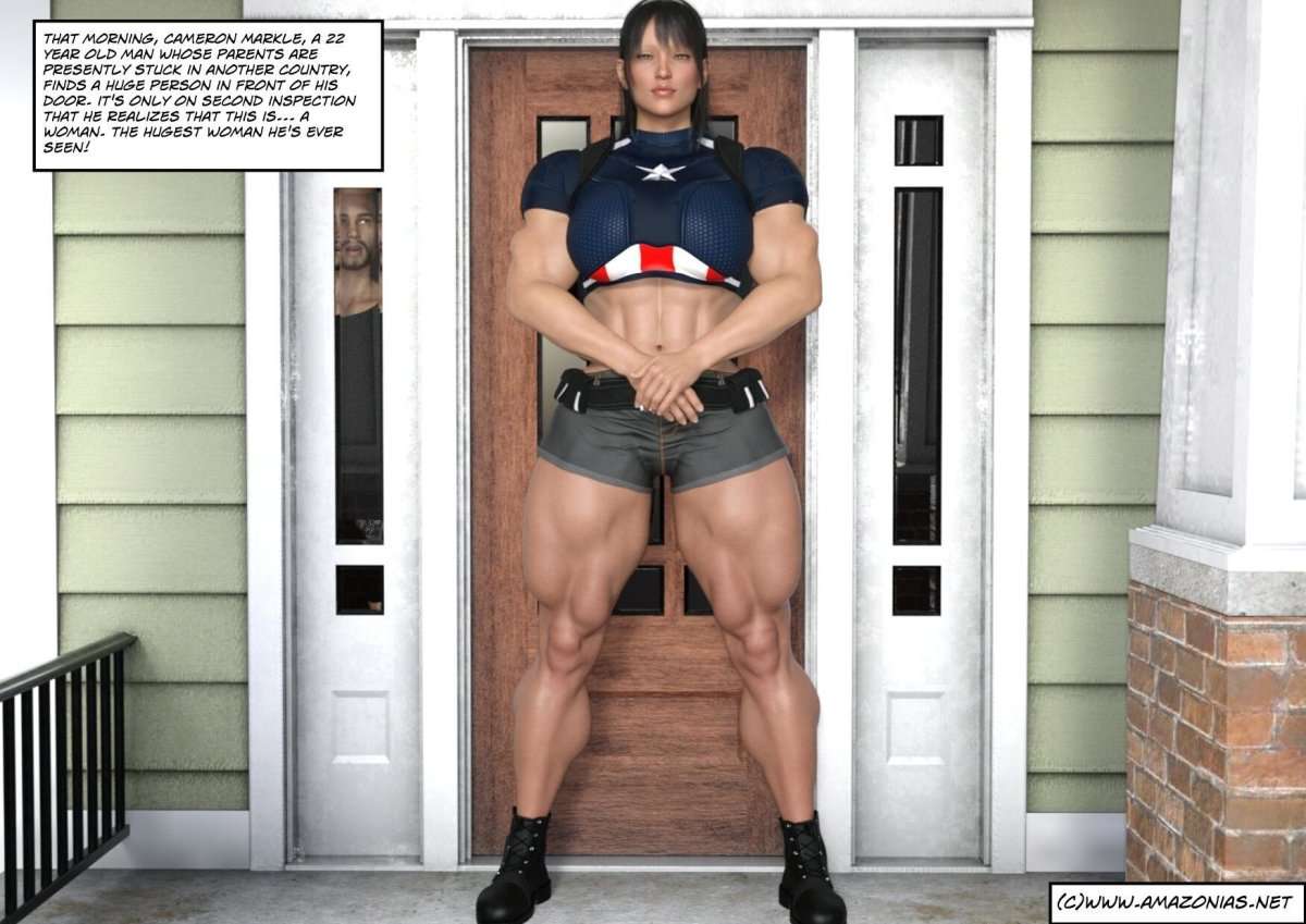 huge female bodybuilder guard