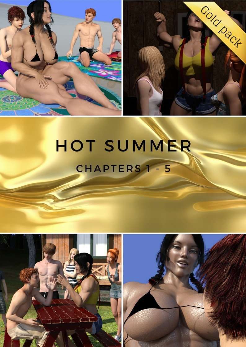 Hot Summer - chapters 1 to 5 - female bodybuilder 
