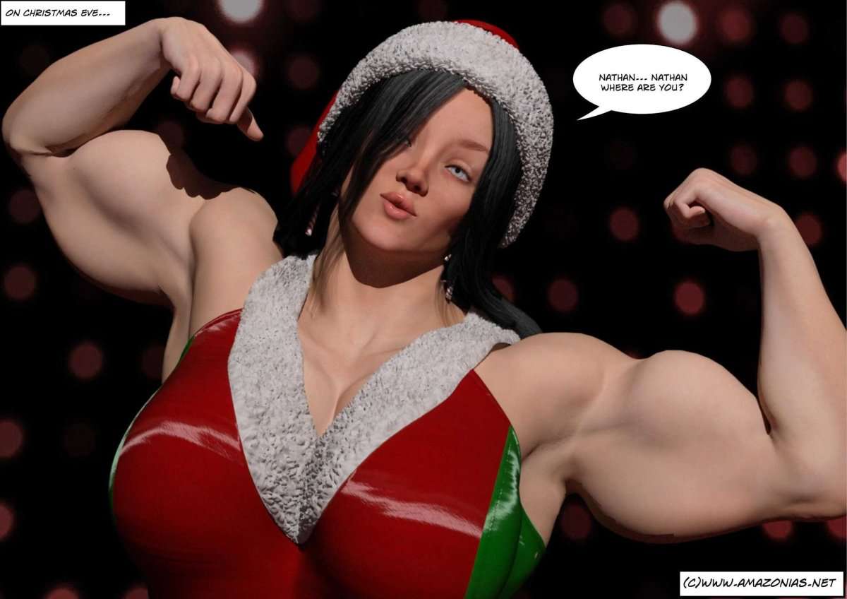 Katie's Christmas special - female bodybuilder 