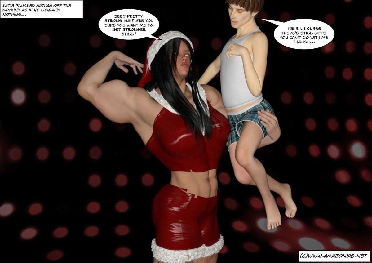 Katie's Christmas special - female bodybuilder 