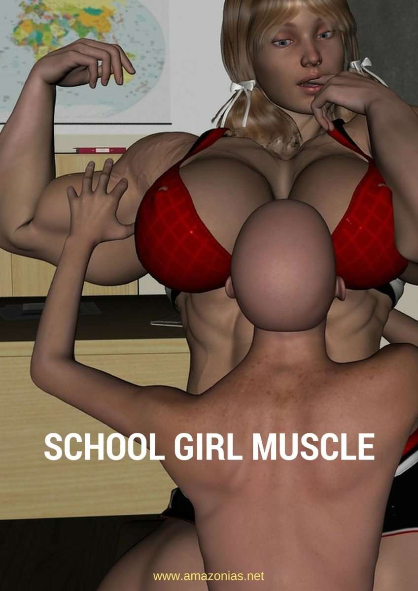 Schoolgirl muscle (picture set) - FREE - female bodybuilder 