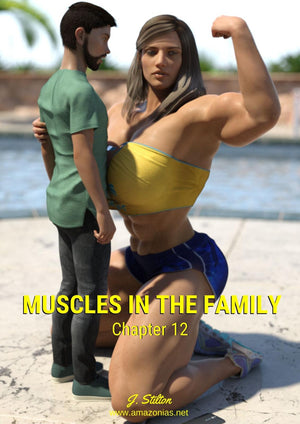 big female bodybuilder and little guy